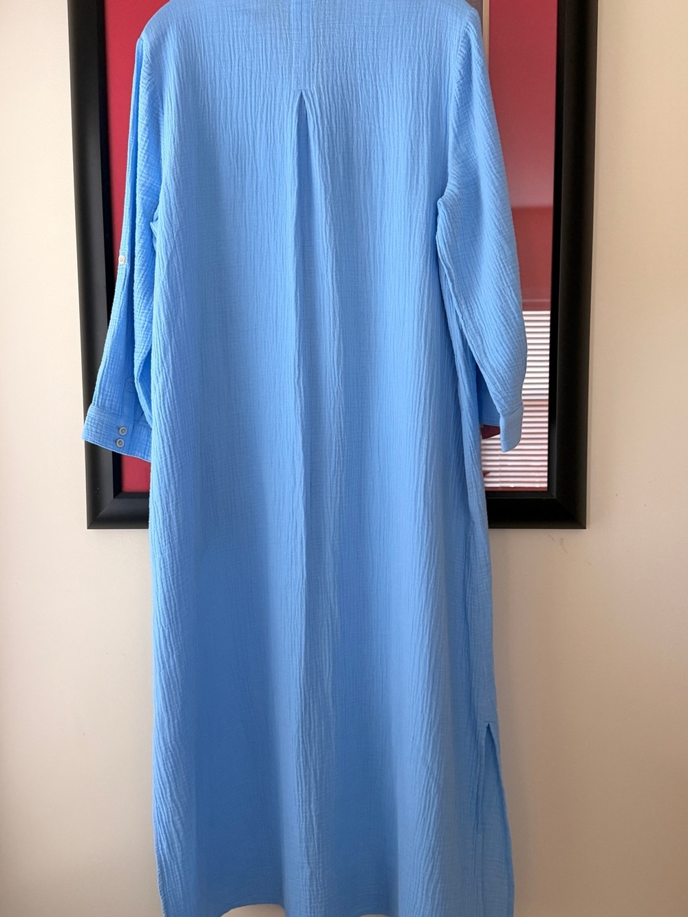 J. Jill Light Blue Maxi Button-Front Shirt Dress - Picture 2 of 5
